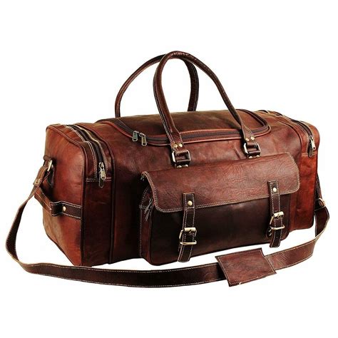 replica leather duffle bags|genuine leather weekend bag.